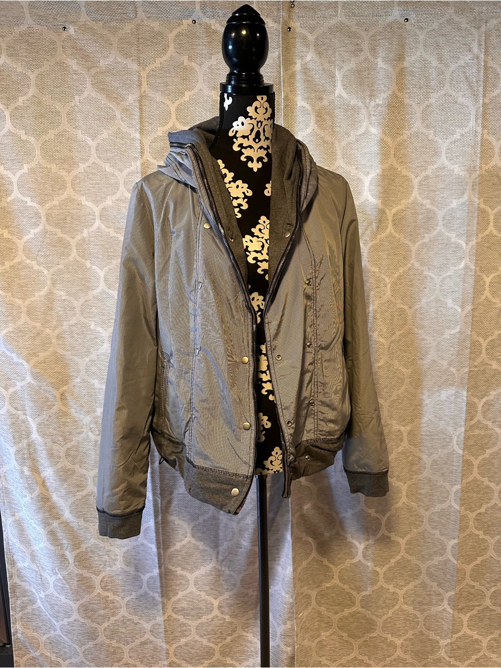 BLG Balegen 3-in-1 Gray Hooded modular tech utility Bomber Jacket size 4-6